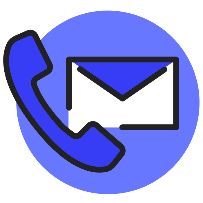 contact bleu sombre